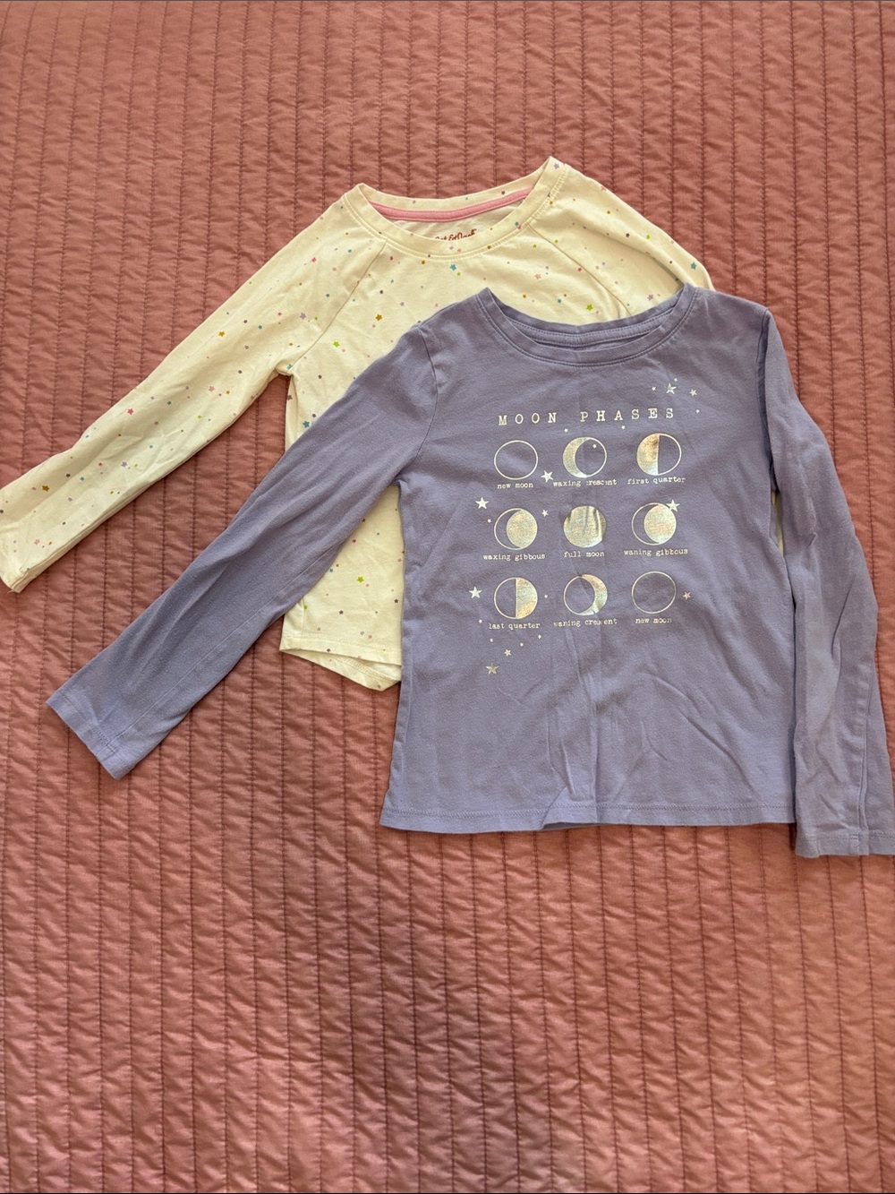 Set of long-sleeve t-shirts for little girls - size small
